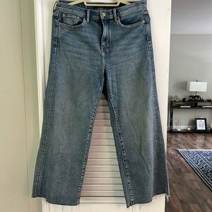 Banana Republic High Rise Wide Leg Crop Light Wash Jeans size 29